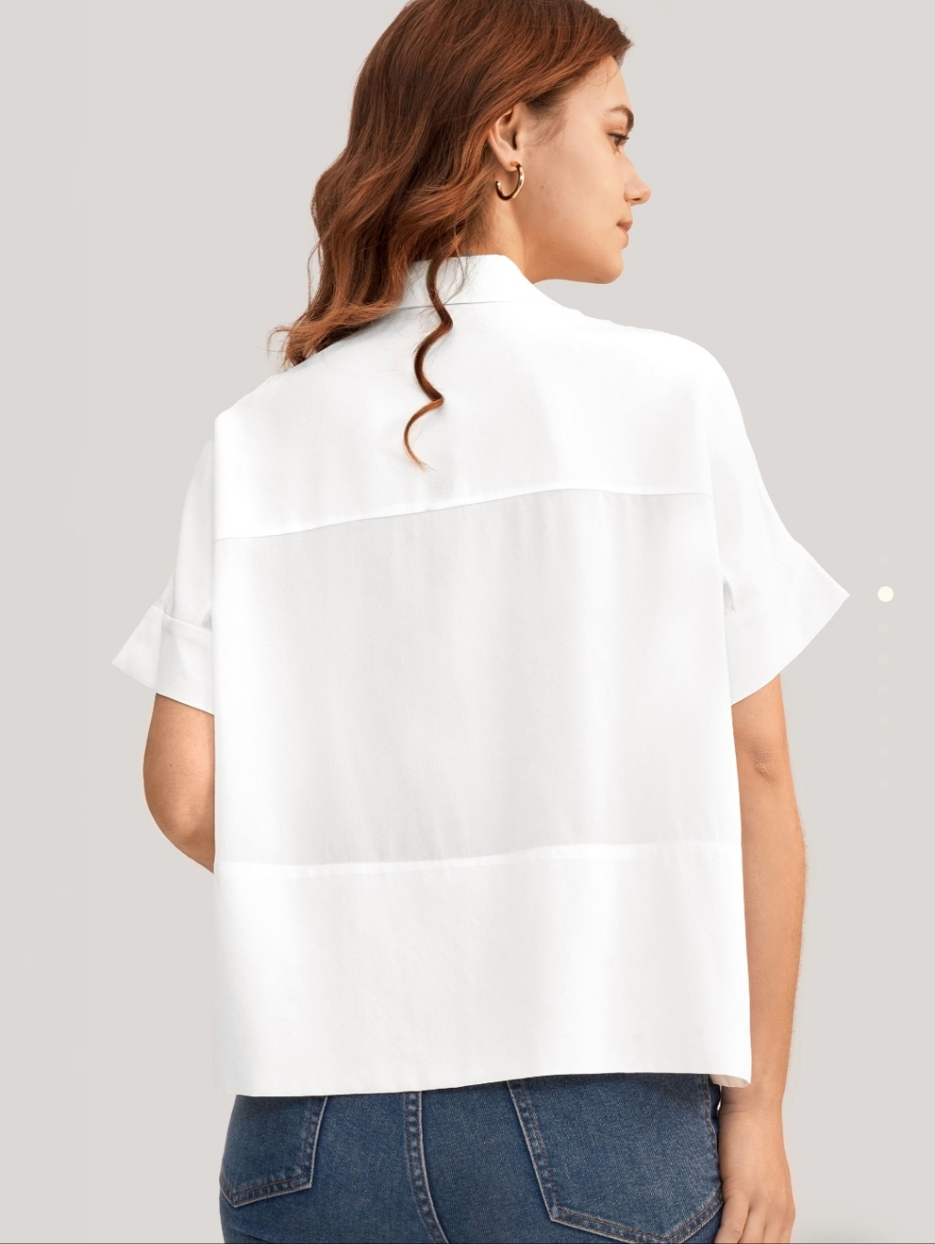 Lilysilk Casual Short Sleeves Loose Silk Shirt Top Blouse — image 2 of 8